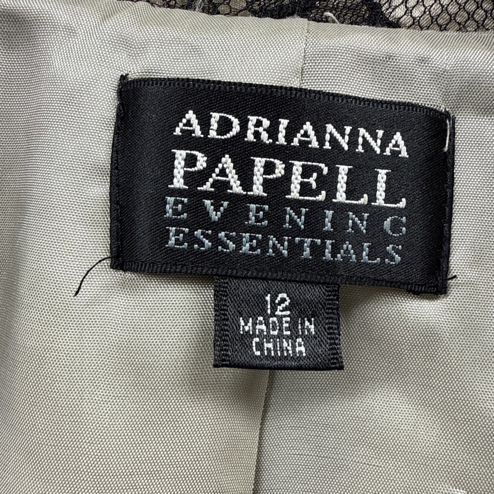 Adrianna Papell Evening Essentials Lace Jacket Size 12 Whimsical Whimsigoth 3/4 - Picture 2 of 11
